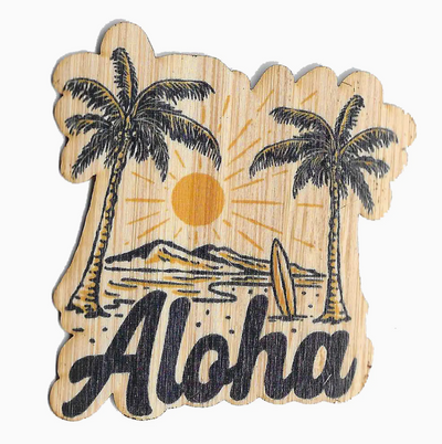 Aloha Beach Bamboo Sticker