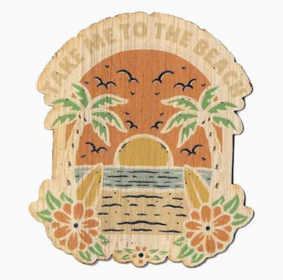 Take Me To The Beach Bamboo Sticker