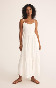 Citadelle Embroidered Linen Maxi Dress - White