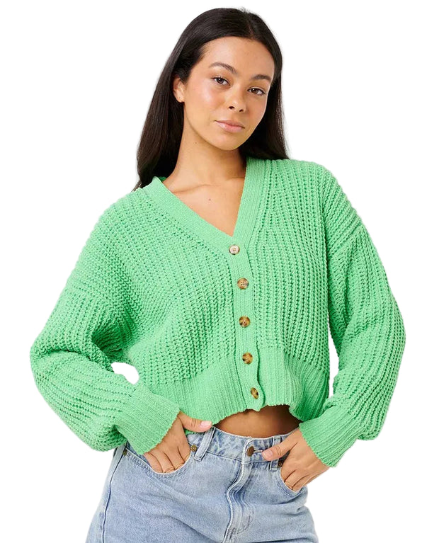 Neon Isle Cardigan Irish Green
