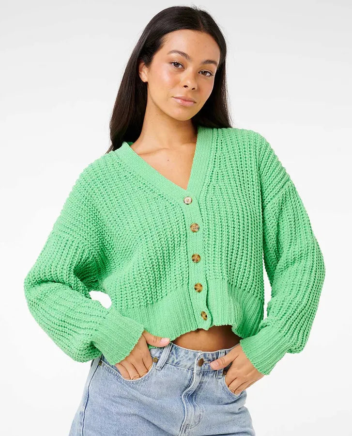 Neon Isle Cardigan Irish Green