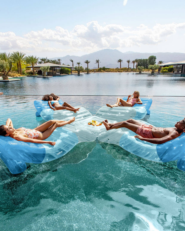 Clear Blue Chaise Lounger