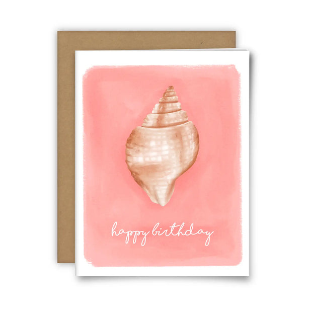 Nutmeg Sea Shell Birthday Card