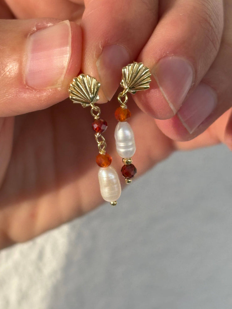 Wind & Sea Earrings: Matcha Green / Gold