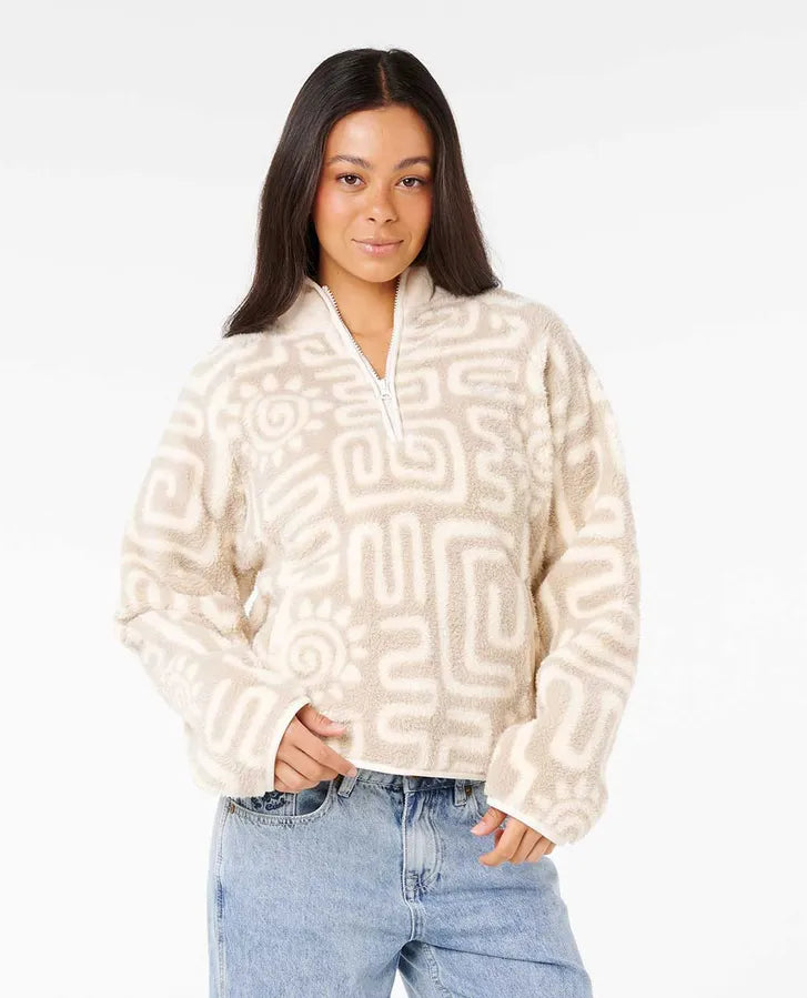 Sunset Luau 1/4 Zip Polar Fleece