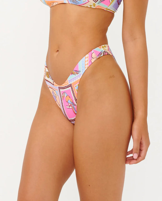 Beach Party High Leg Cheeky Coverage Bikini Bottom