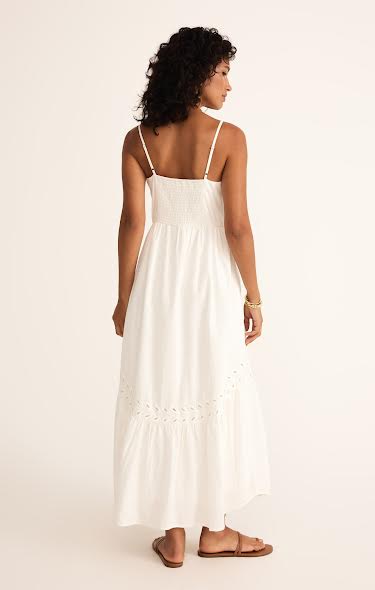 Citadelle Embroidered Linen Maxi Dress - White