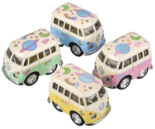 2" Flower Power VW Mini Bus