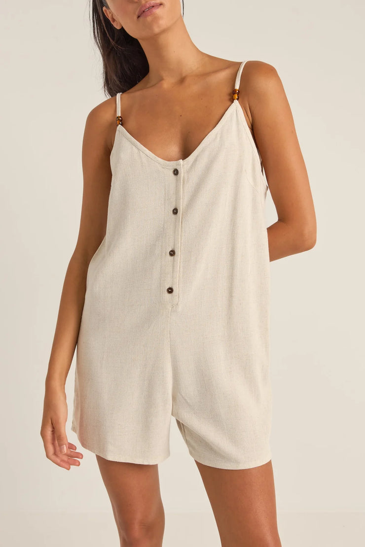 Essential Adjustable Romper - Oat