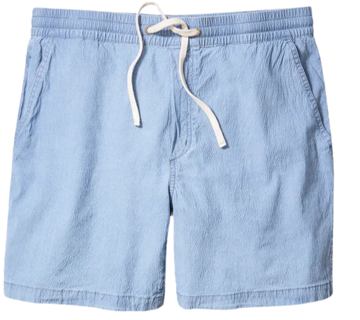 6" Saturday Seersucker Short - Light Indigo