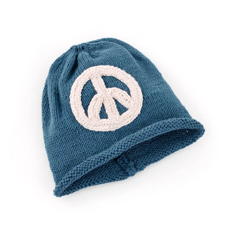 Organic Baby Peace Hat - Blue