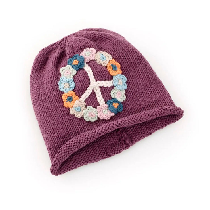 Organic Baby Peace Hat - Soft Purple