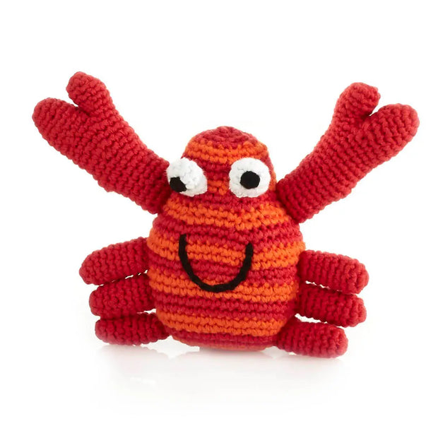 Plush Crab Rattle - Red