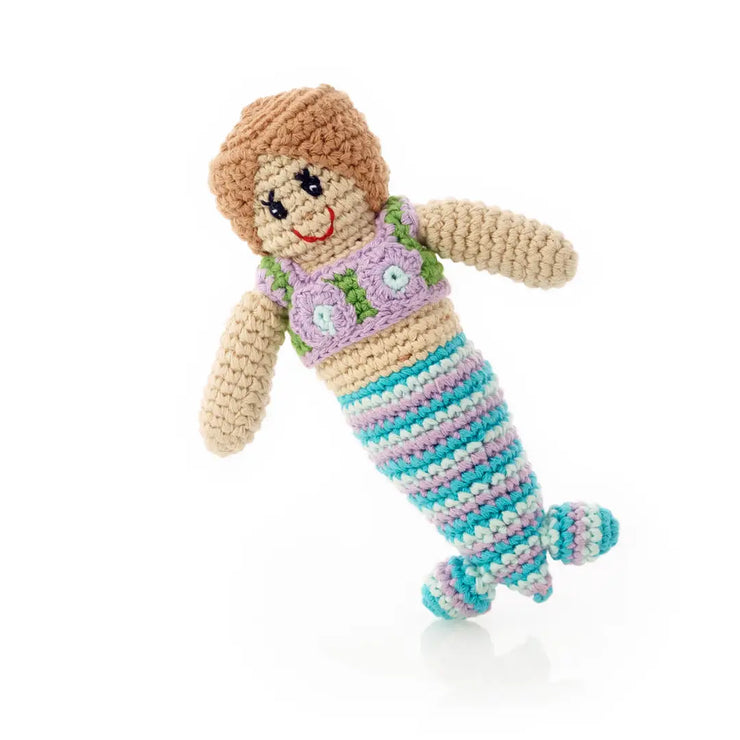 Mini Turquoise Mermaid Rattle