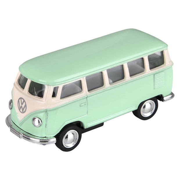 2.5" Diecast Pull Back 1962 Vw Classic Bus-Pastel Top