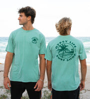 Gypsy Life Howzit Palms/Beach Tee - Lagoon