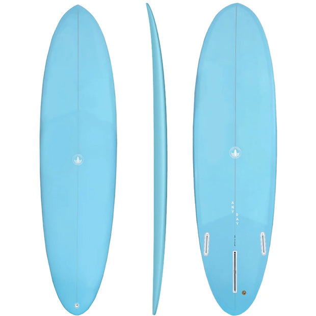 6'10 ANY DAY Mid Length Surfboard – Sky EPS