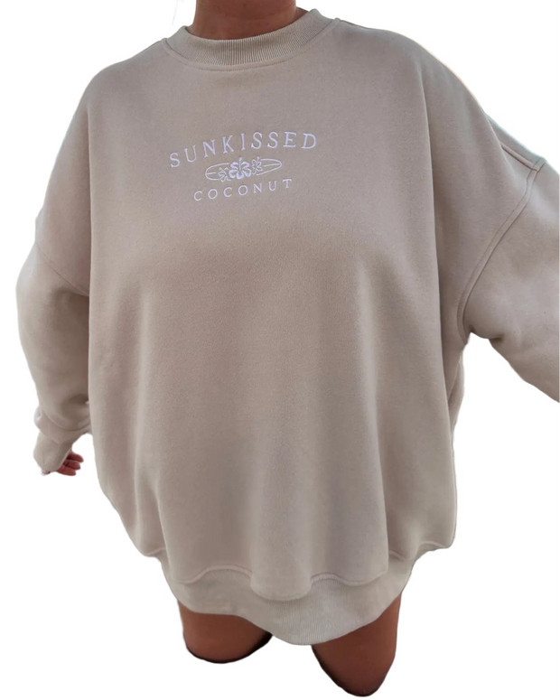 Sandstone Sunkissedcoconut Logo Embroider Sweatshirt
