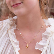 Starfish and Freshwater Pearl Necklace