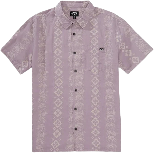 Sundays Jacquard Short Sleeve Shirt - Light Purple