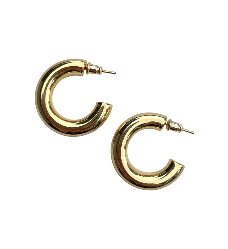 Chunky Gold Hoops | Medium