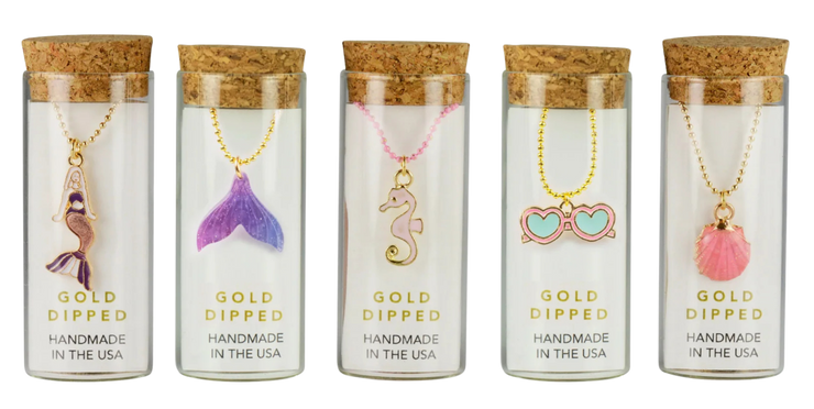 Kids Charm Necklace in A Glass Bottle - Assorted