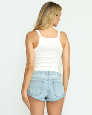 Day Trip Forever Knit Tank - Salt Crystal