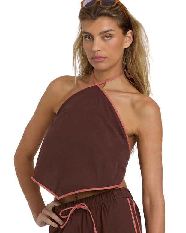 Double Take Halter - Teak