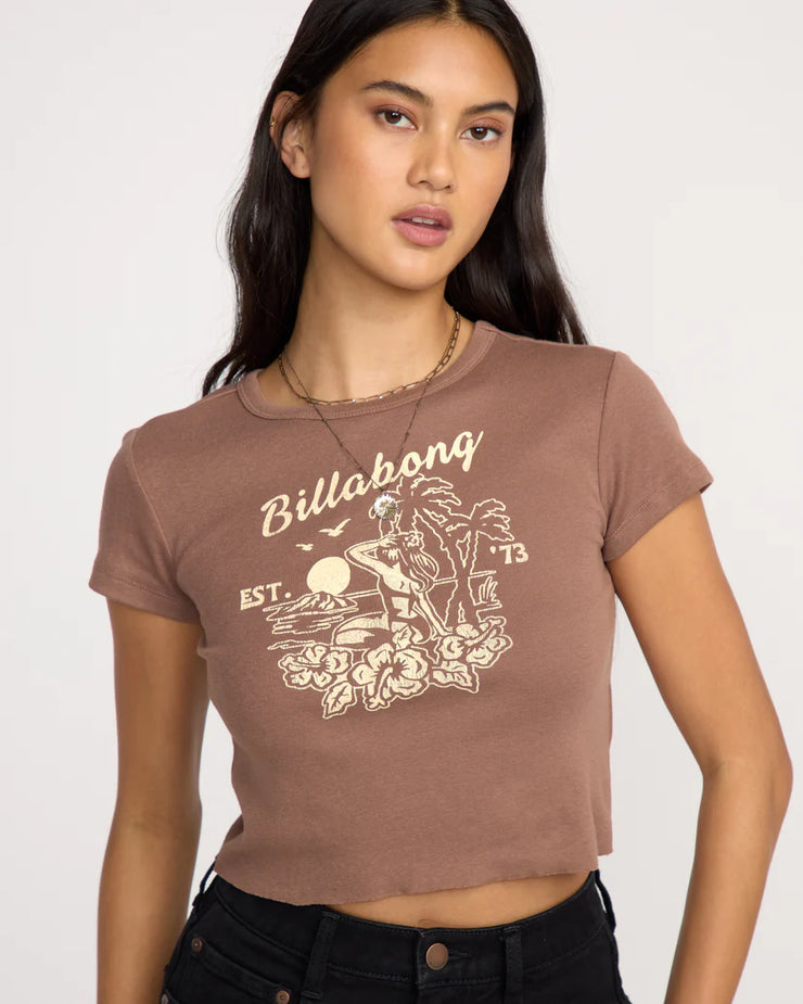 Tropic Happenings Short Sleeve T-Shirt - Espresso