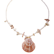 Beach Shell Ocean Scallop Pendant Necklace
