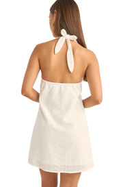 Rosetta Halter Mini Dress - White