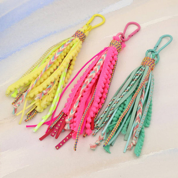 Bohemian Style Long Tassel Keychain - Assorted