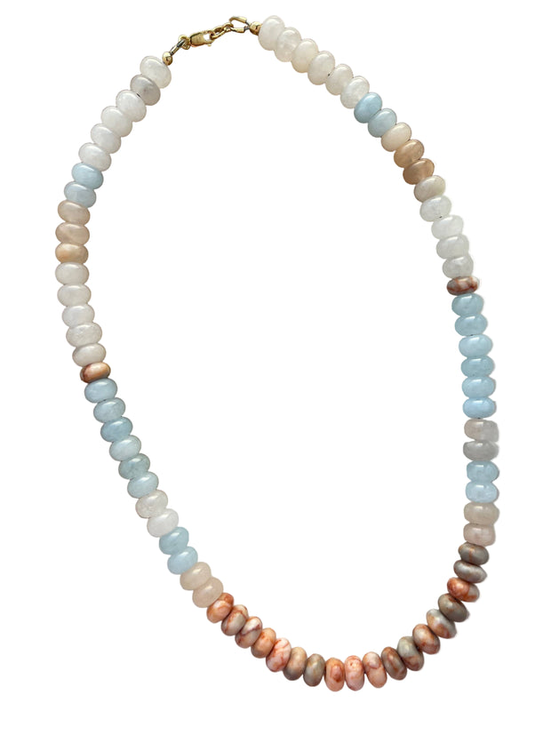 Rowan Necklace - Light Blue/Peach/Ivory