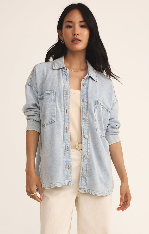 All Day Knit Denim Jacket - Washed Indigo