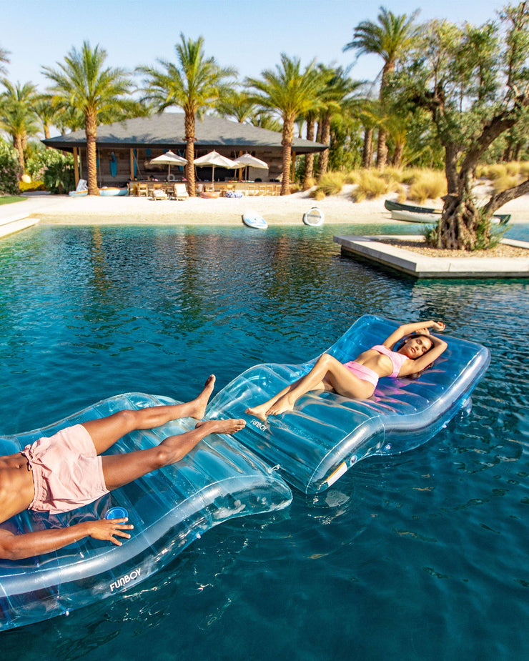 Clear Blue Chaise Lounger