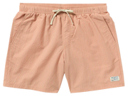 Exotica Seersucker Elastic 17" Short - Apricot