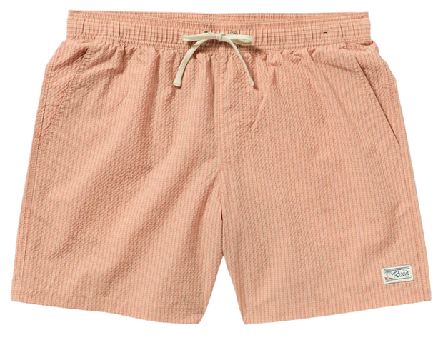 Exotica Seersucker Elastic 17" Short - Apricot