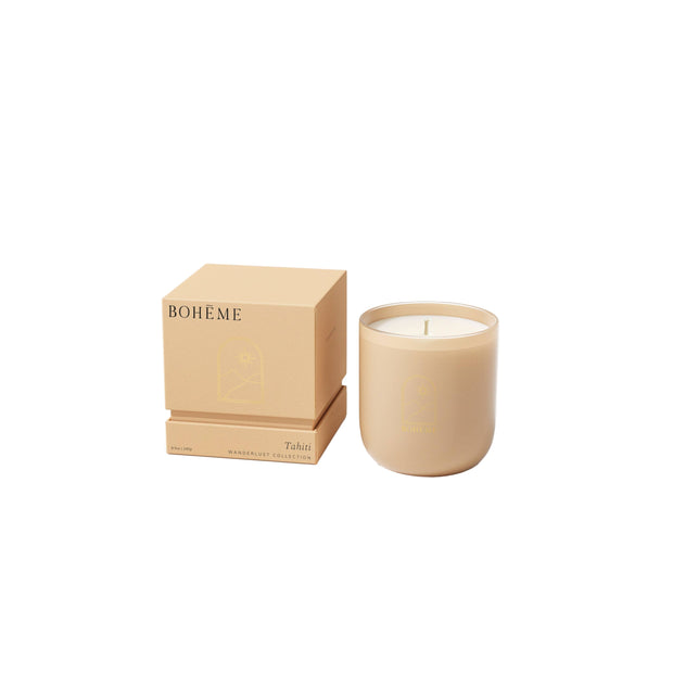 Tahiti: Boheme Scented Candle with Soy Wax Blend