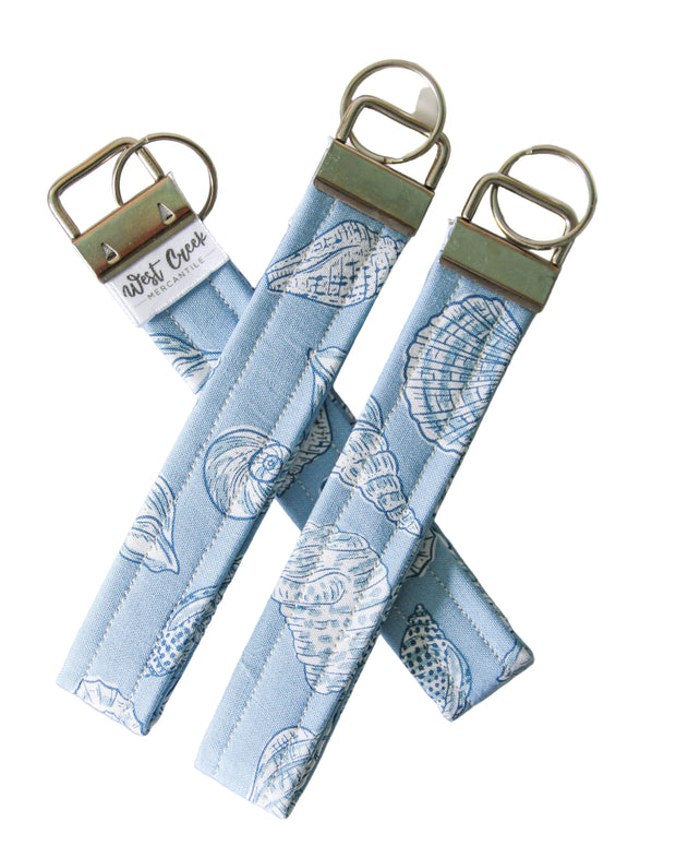 Coastal Seashells Keychain Wristlet