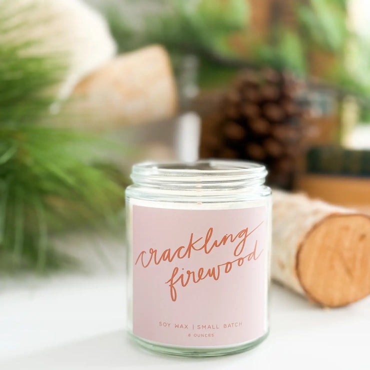 Crackling Firewood: 8oz Soy Wax Candle