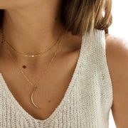 CRESCENT NECKLACE: Gold