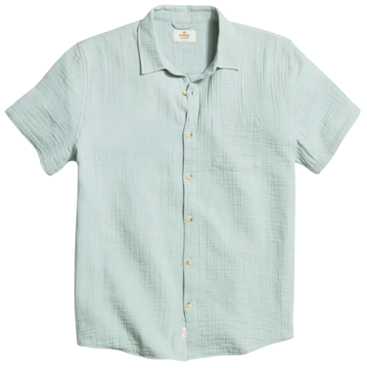 Crinkle Double Cloth Shirt- Grey Mist