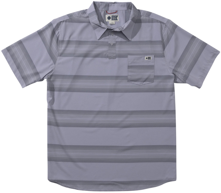Sundown Perforated Polo - Light Grey