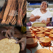 Round Ata Rattan Bag (Brown) - Bali Bag Straw Boho Beach Bag