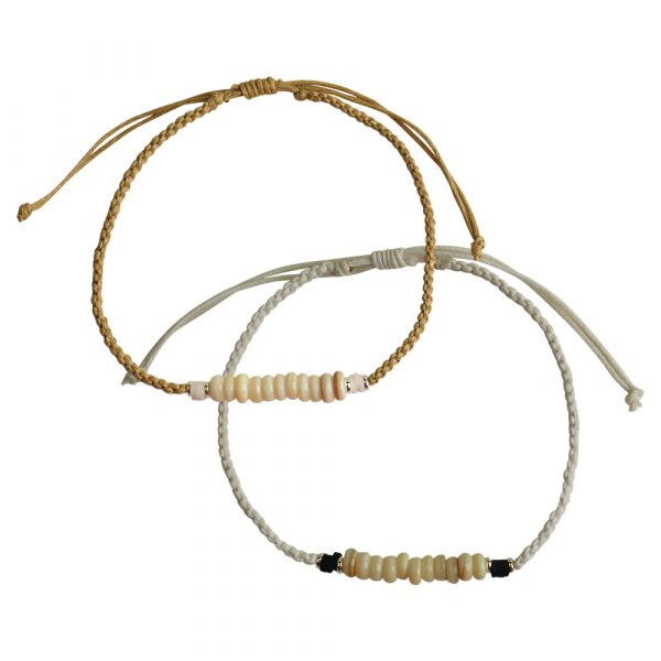 Macrame Puka Shell Anklet