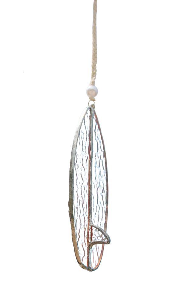 Mother-of-Pearl Stained Glass Surf Board