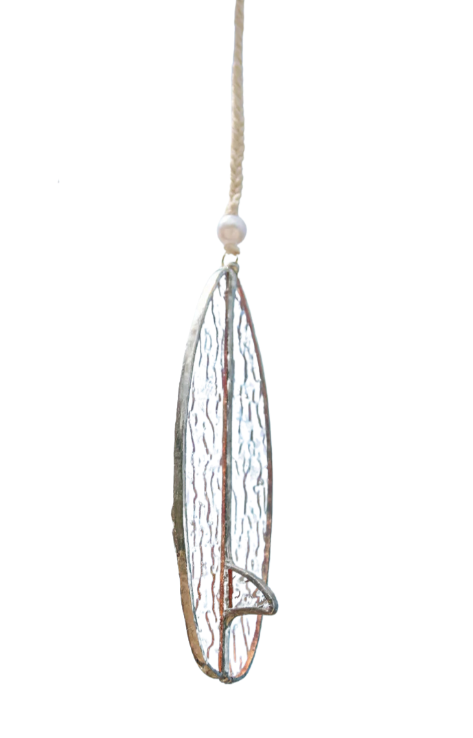 Mother-of-Pearl Stained Glass Surf Board