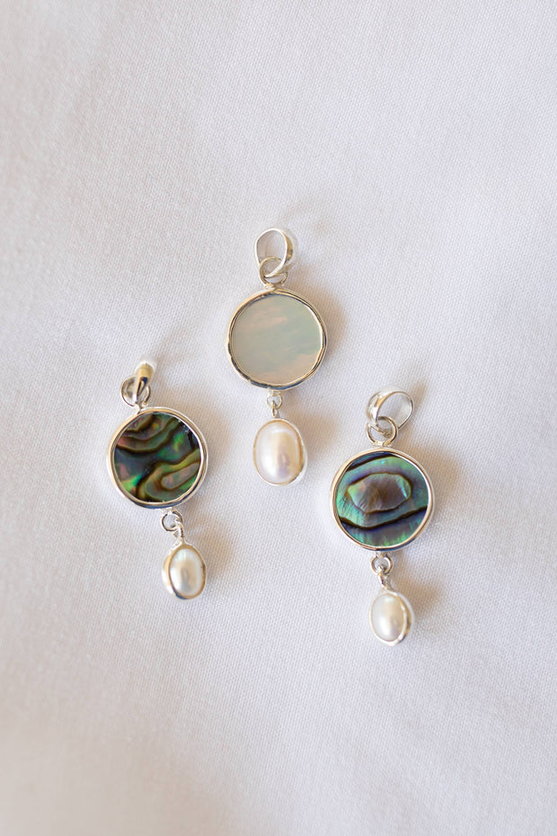 Shell & Pearl Necklace (Handmade): Mother of Pearl