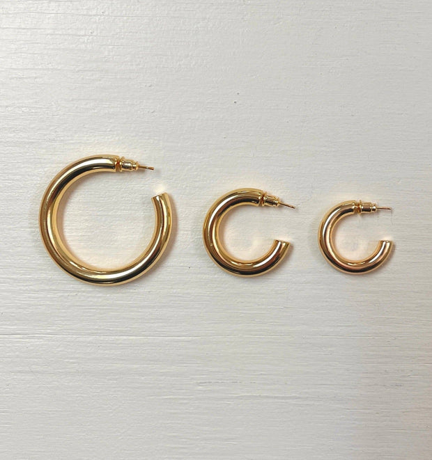 Chunky Gold Hoops | Medium