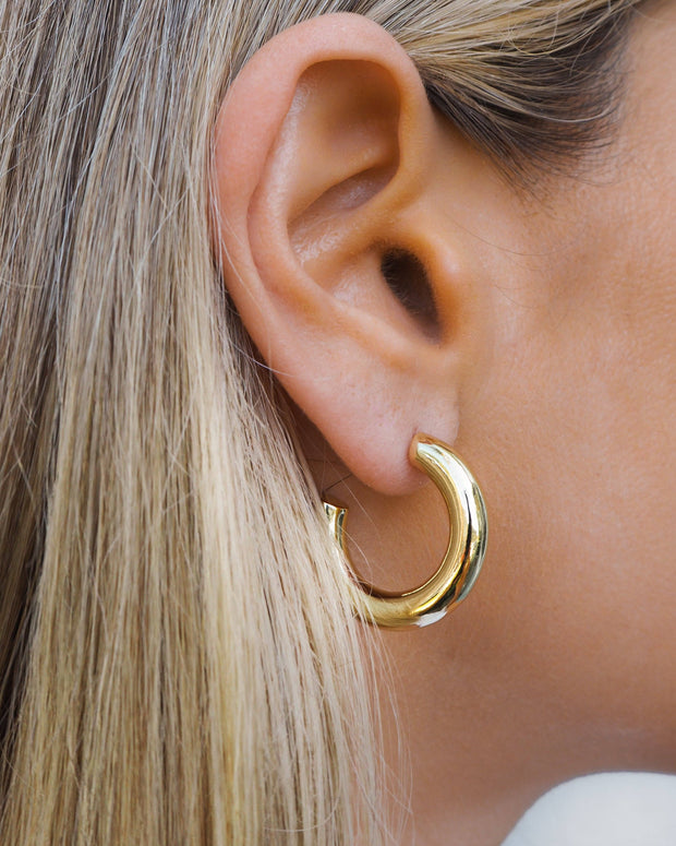 Chunky Gold Hoops | Medium